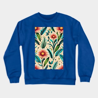 Retro Flowers Crewneck Sweatshirt